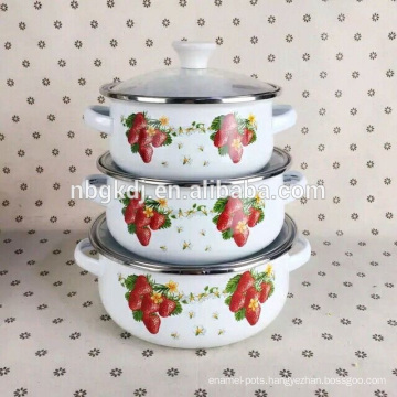 enamel buffet food warmers casserole sets with glass lid